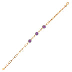 0.96 Karat Cherry Ametist Pırlanta Bileklik