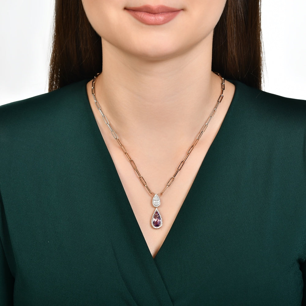 4.84 Karat Cherry Ametist Pırlanta Kolye