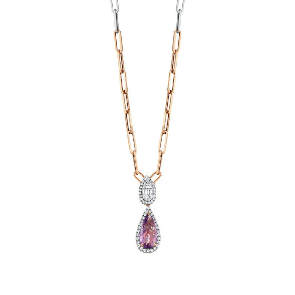 4.84 Karat Cherry Ametist Pırlanta Kolye