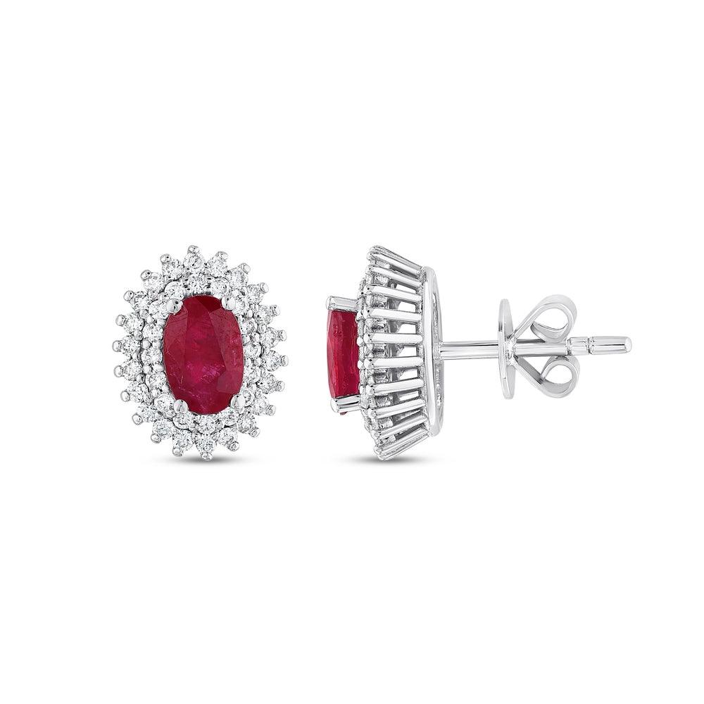 1.89 Karat Anturaj Due’S Yakut Pırlanta Küpe