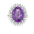 10.33 Karat Violet Ametist Pırlanta Yüzük