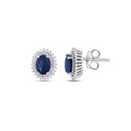 2.36 Karat Safir Pırlanta Küpe