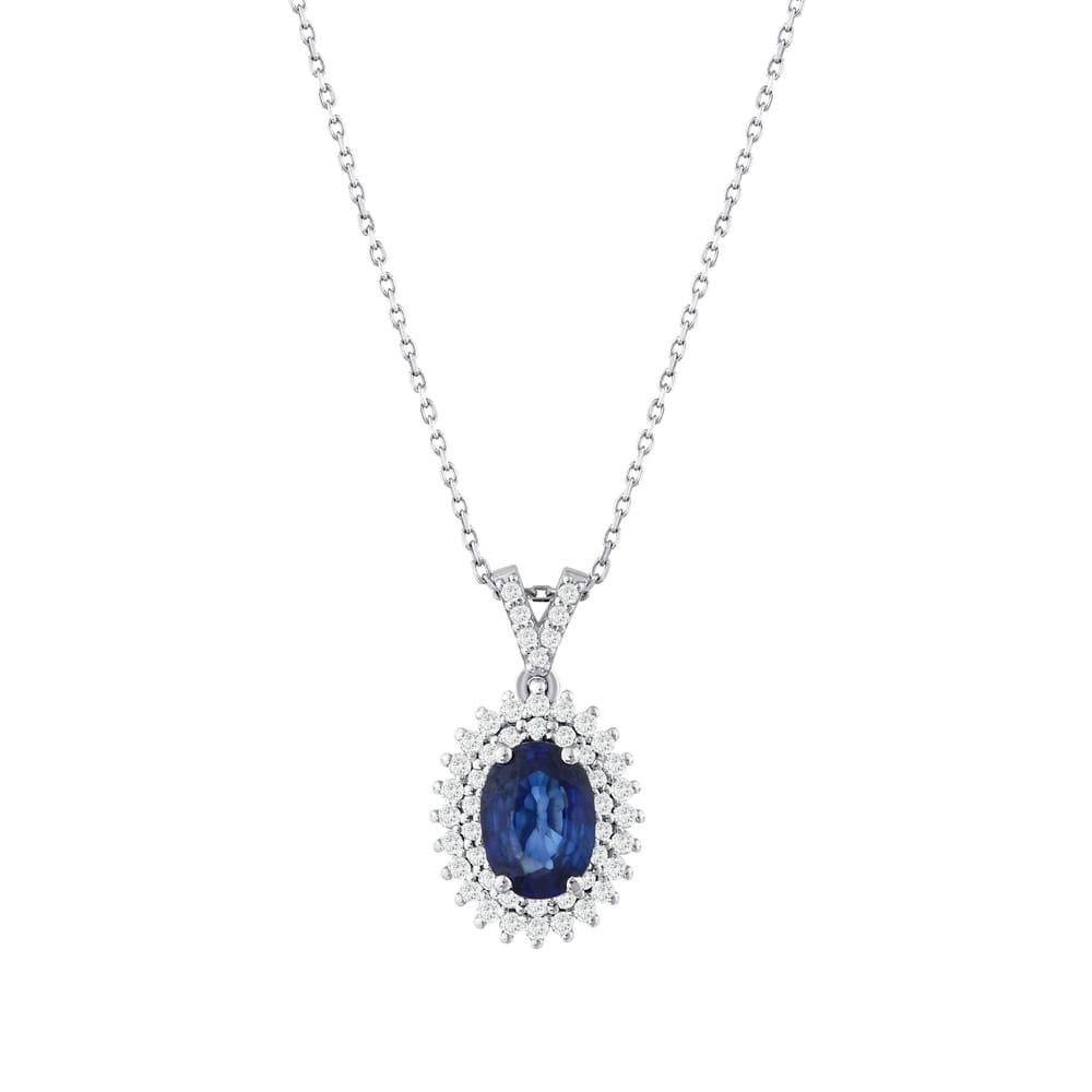 1.69 Karat Safir Pırlanta Kolye