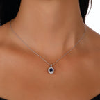 1.23 Karat Safir Pırlanta Kolye