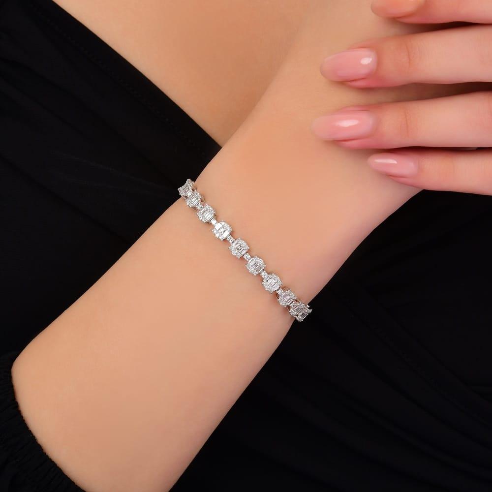 4.38 Karat Novus Baget Pırlanta Bileklik