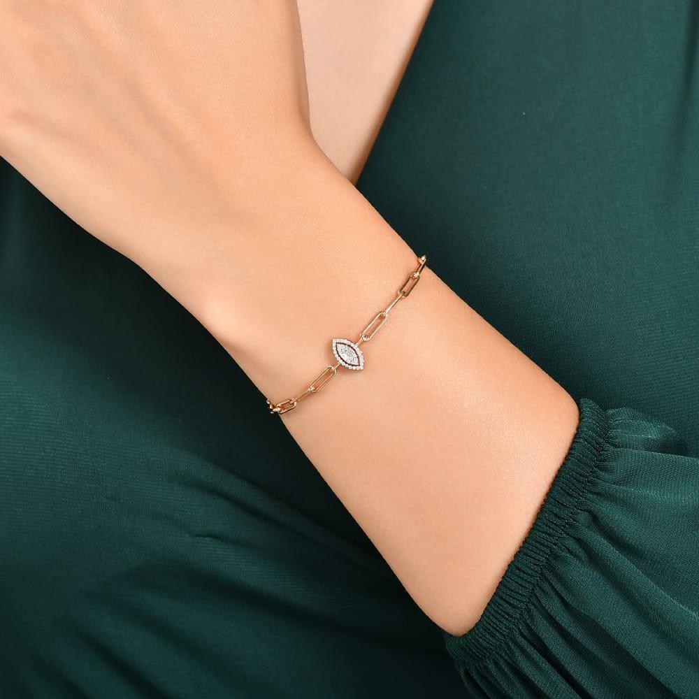 0.18 Karat Cherry Baget Pırlanta Bileklik