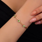 1.73 Karat Cherry Peridot Pırlanta Bileklik