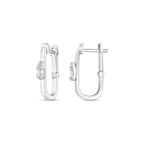 0.15 Karat Baget Pırlanta Halka Küpe