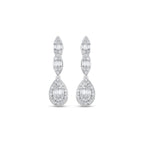 0.87 Karat Wedding Baget Pırlanta Küpe