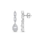 0.87 Karat Wedding Baget Pırlanta Küpe