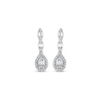 0.43 Karat Wedding Baget Pırlanta Küpe