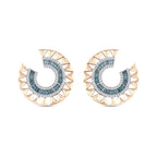 1.41 Karat Deep Blue Baget Küpe