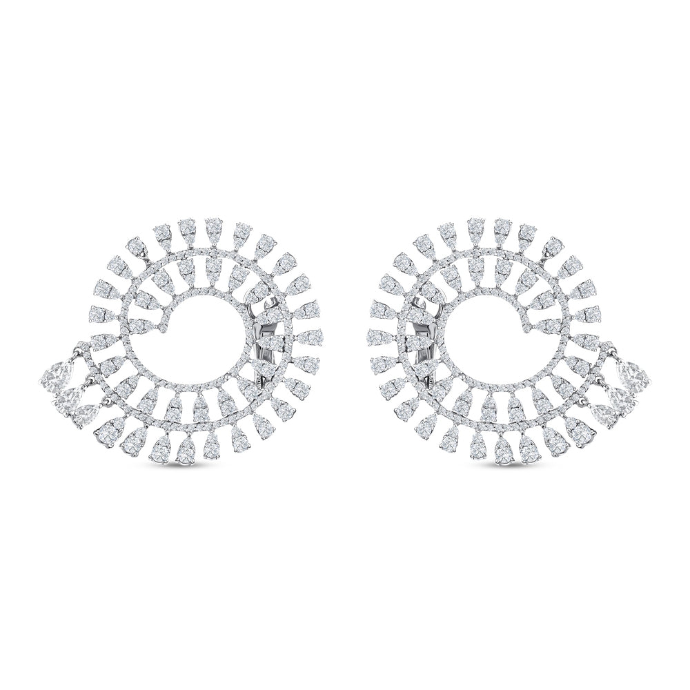 6.92 Karat Wedding Baget Pırlanta Küpe