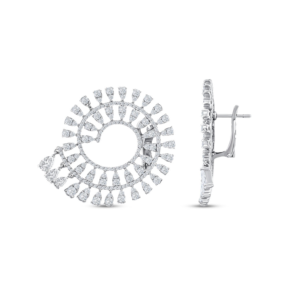 6.92 Karat Wedding Baget Pırlanta Küpe