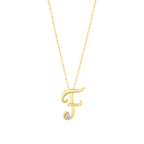 0.03 Karat Pırlanta F Harf Kolye