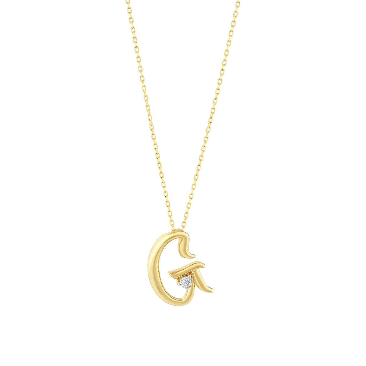 0.03 Karat Pırlanta G Harf Kolye