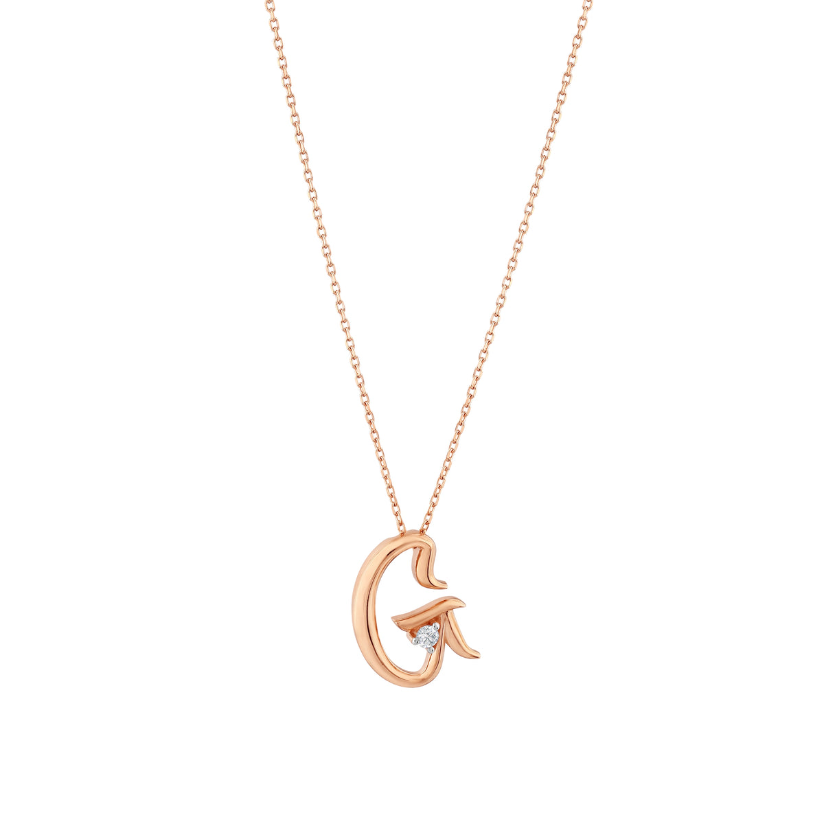 0.03 Karat Pırlanta G Harf Kolye