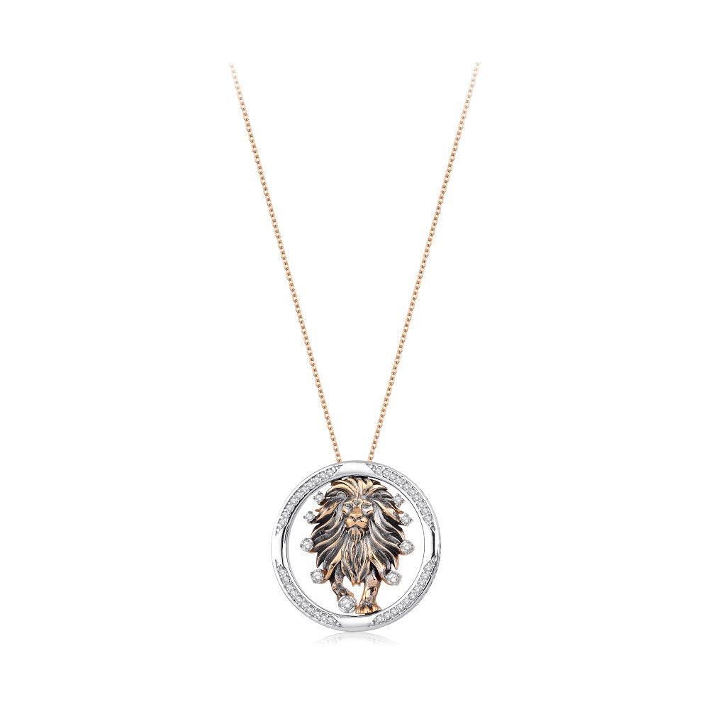 0.25 Karat Pırlanta Aslan Burcu Kolye