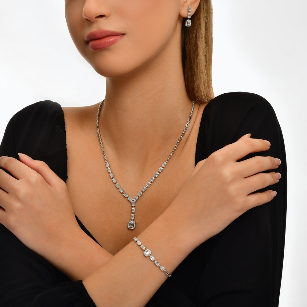 2.60 Karat Wedding Baget Pırlanta Gerdanlık