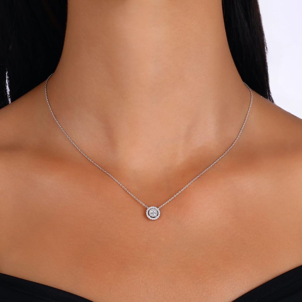 0.28 Karat Sfera Pırlanta Kolye