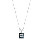 0.55 Karat Deep Blue Baget Kolye