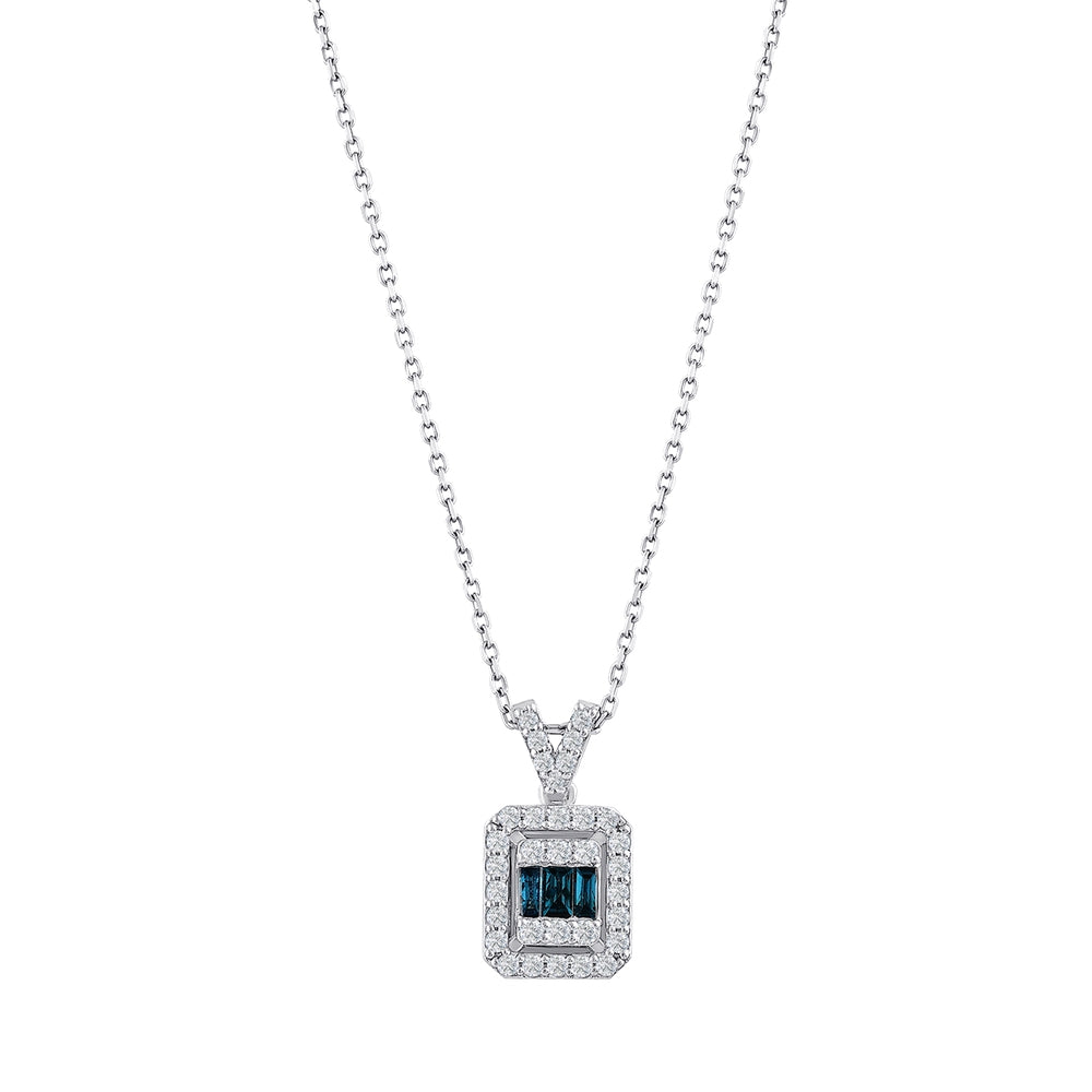 0.29 Karat Deep Blue Baget Kolye