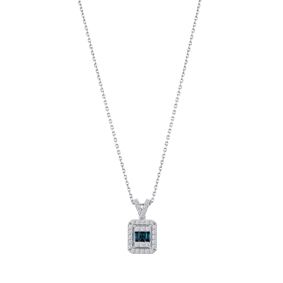 0.29 Karat Deep Blue Baget Kolye