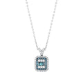 0.44 Karat Deep Blue Baget Kolye