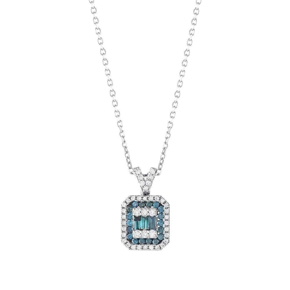 0.44 Karat Deep Blue Baget Kolye