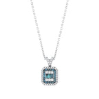 0.44 Karat Deep Blue Baget Kolye