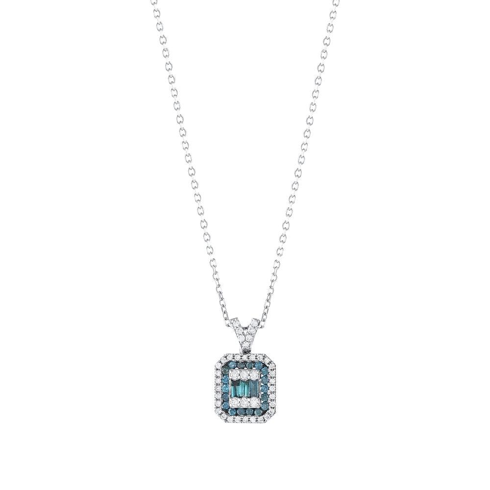 0.44 Karat Deep Blue Baget Kolye