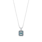 0.44 Karat Deep Blue Baget Kolye