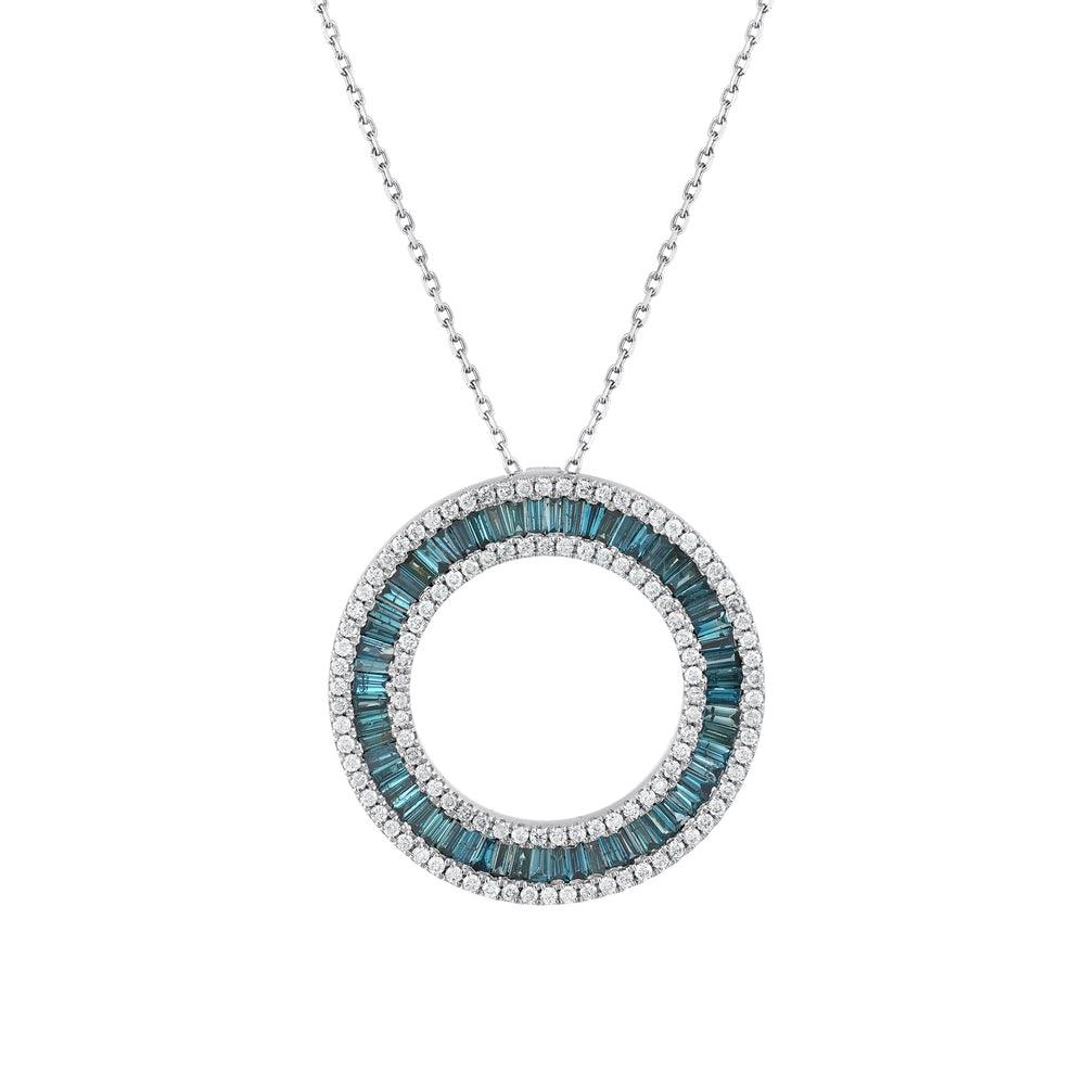 2.06 Karat Deep Blue Baget Kolye
