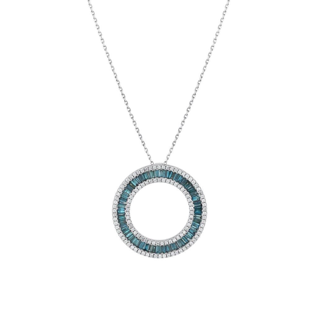 2.06 Karat Deep Blue Baget Kolye