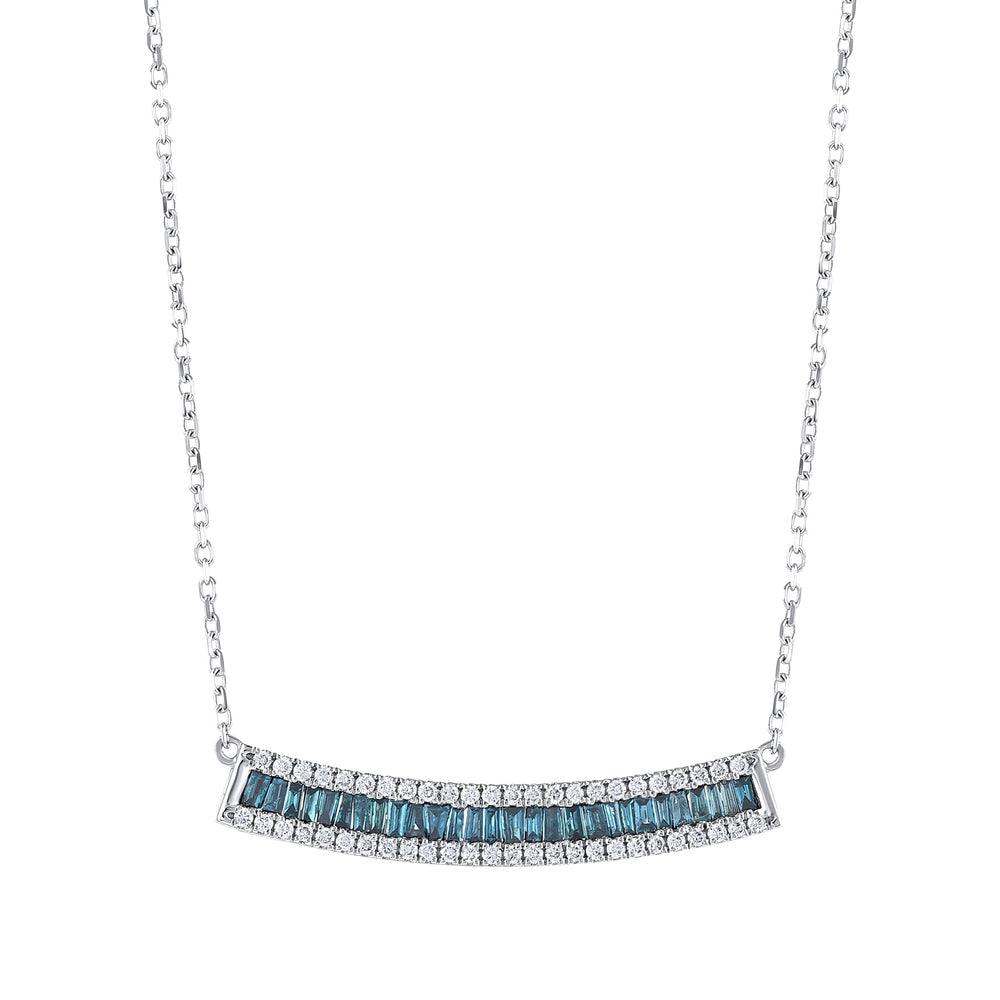 1.86 Karat Deep Blue Baget Kolye