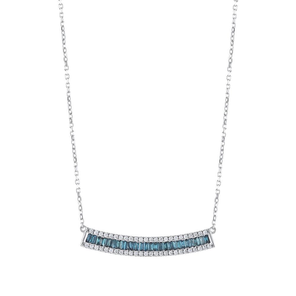 1.86 Karat Deep Blue Baget Kolye