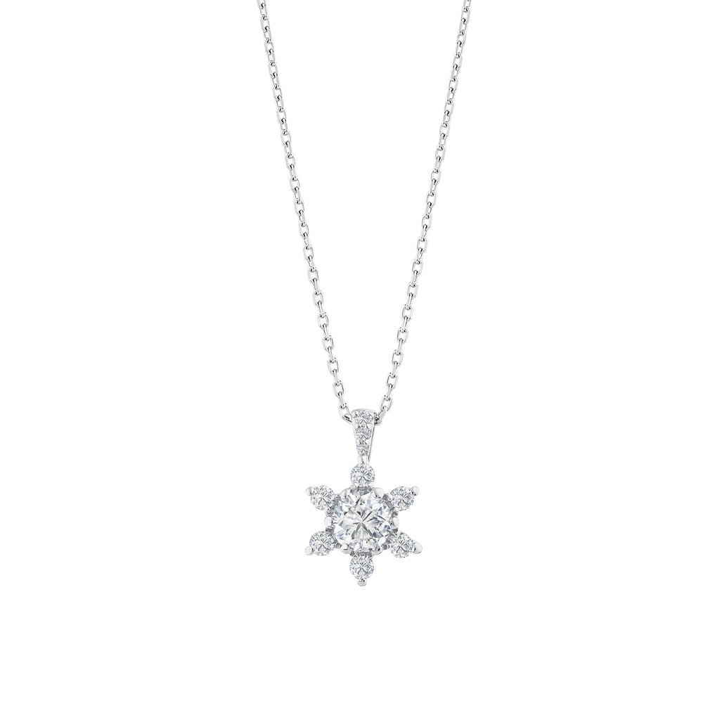 0.45 Karat Flora Pırlanta Kolye