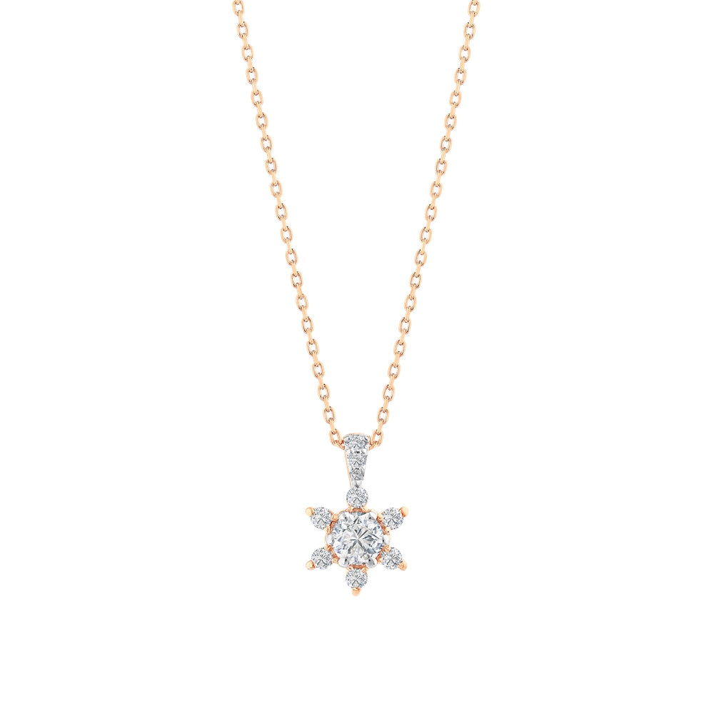 0.21 Karat Flora Pırlanta Kolye