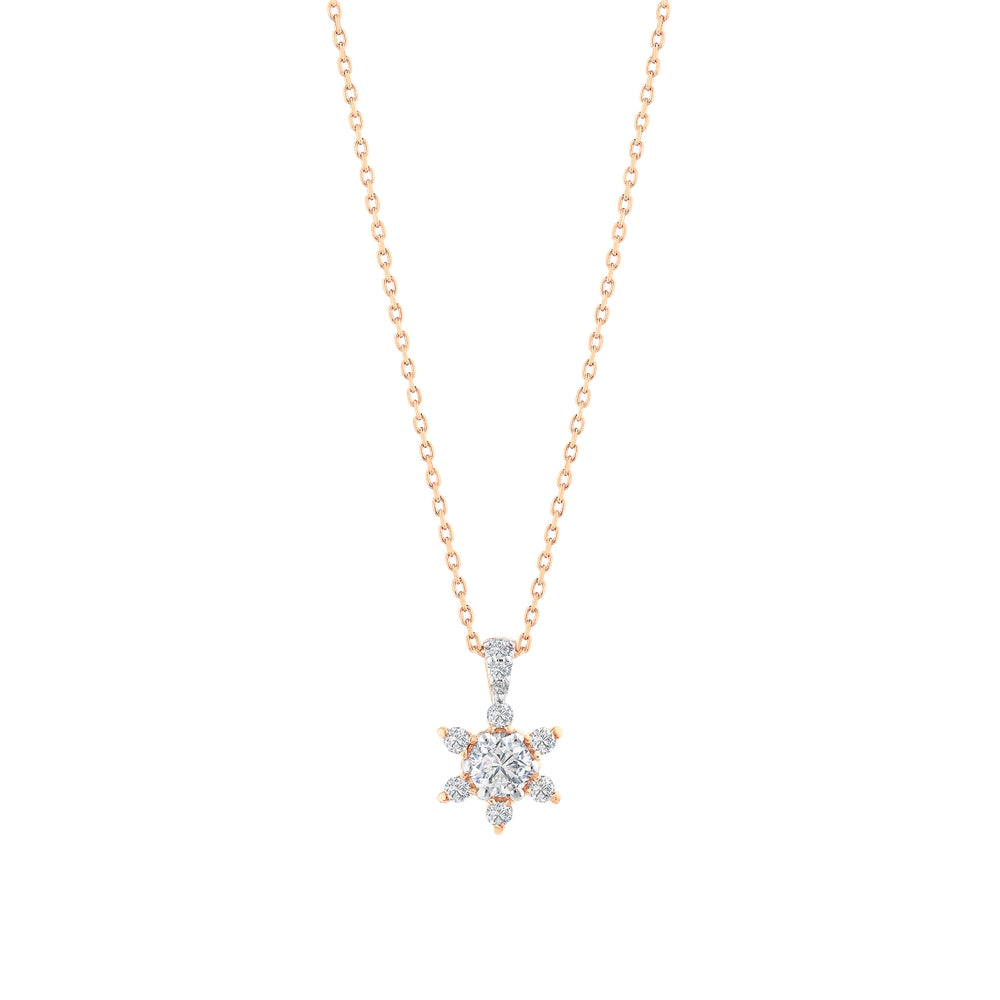 0.21 Karat Flora Pırlanta Kolye