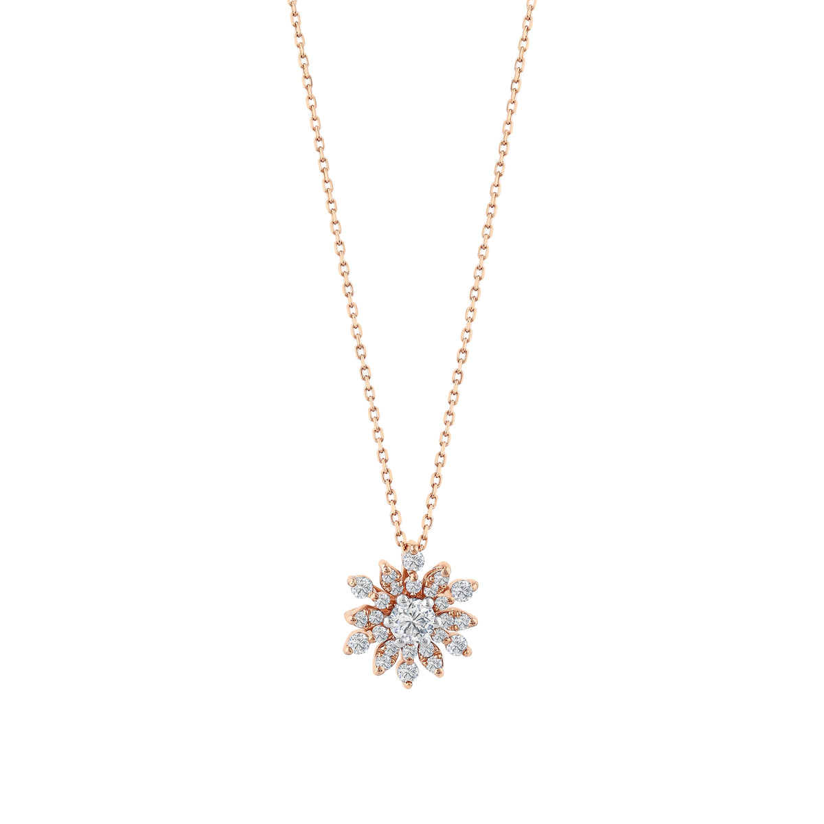 0.43 Karat Flora Pırlanta Kolye