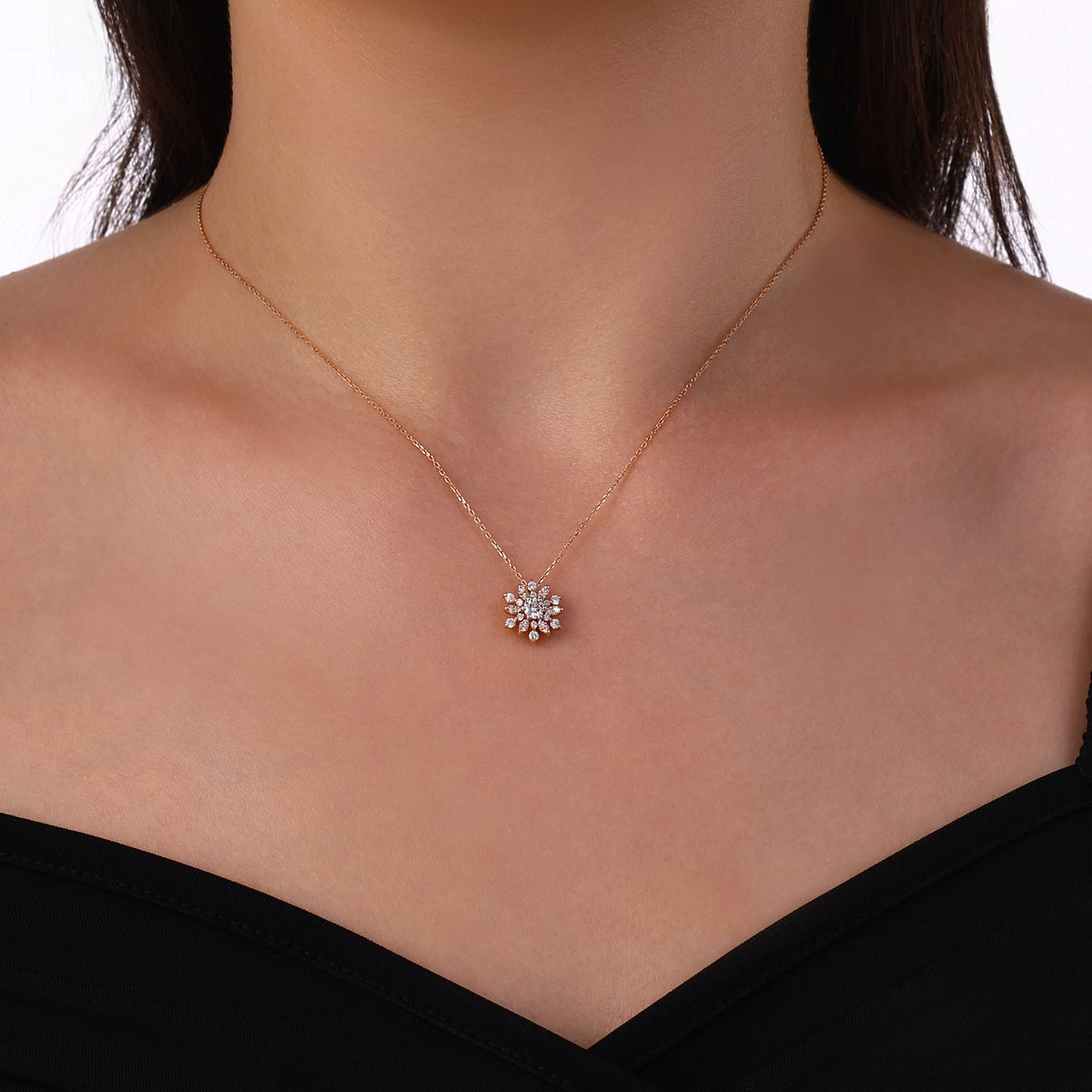 0.43 Karat Flora Pırlanta Kolye