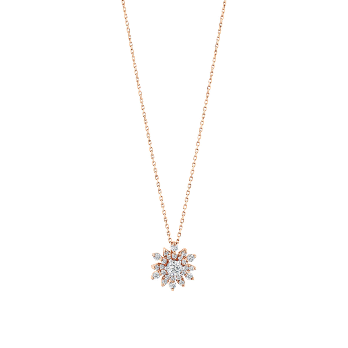 0.43 Karat Flora Pırlanta Kolye