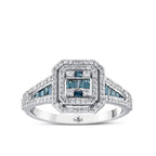 0.76 Karat Deep Blue Baget Yüzük