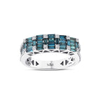 1.13 Karat Deep Blue Baget Pırlanta Yüzük