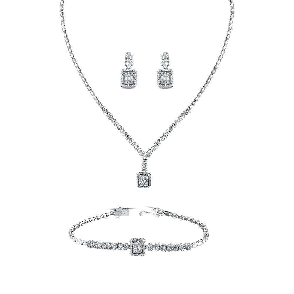 2.86 Karat Baget Pırlanta Set