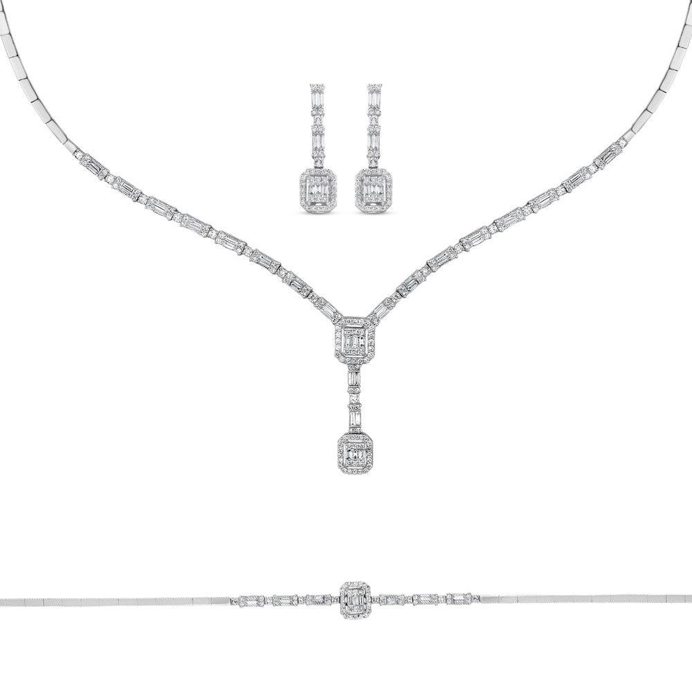 2.98 Karat Herz Baget Pırlanta Set