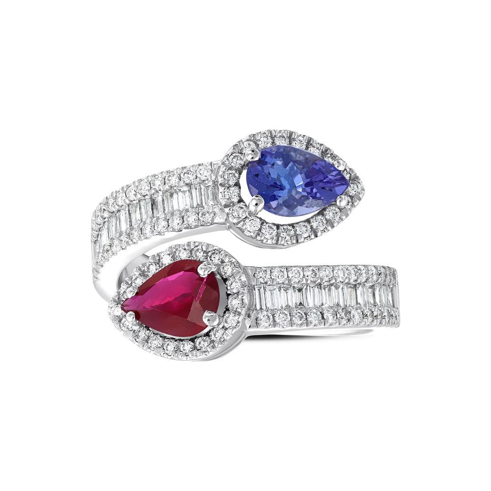2.17 Karat Hill Safir Yakut Pırlanta Yüzük