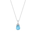 5.75 Karat Blue Topaz Pırlanta Kolye