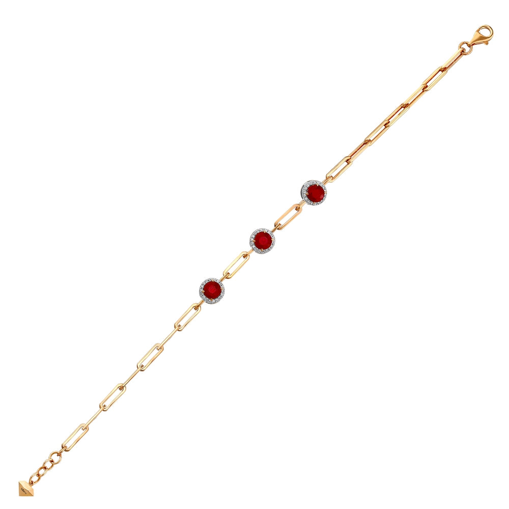 1.99 Karat Cherry Yakut Pırlanta Bileklik
