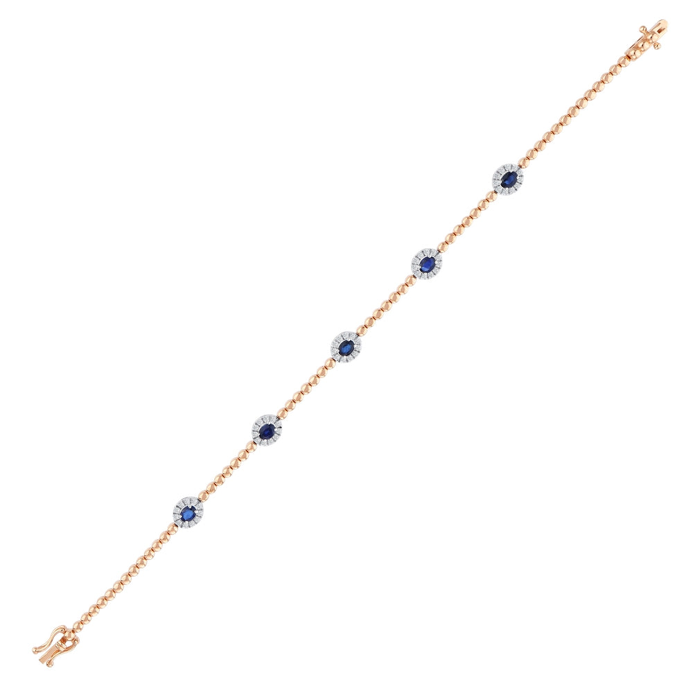 1.35 Karat Safir Pırlanta Bileklik